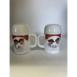 Vintage Norman Rockwell "Day in the Life of a Boy" Salt and Pepper Shaker Set